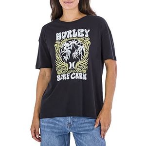 Hurley Zak T-shirt voor dames, oversized, Kaviaar