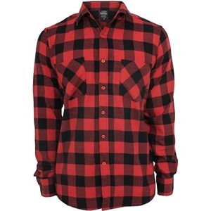 Urban Classics - Shirt met lange mouwen voor heren, zwart/rood