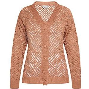 CARNEA Cardigan en tricot pour femme 10426983-CA04, chameau, S, camel, S