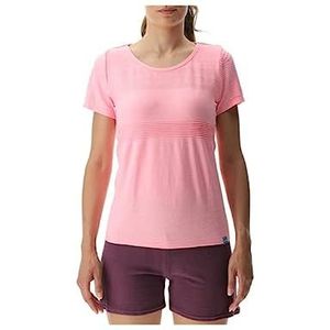 UYN Natural Training OW Short SL T-shirt pour femme, Rose fluo chiné, L