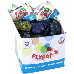 FLYPOP'S - Nuggets - Speelspel - 033031 - Willekeurige kleur - Glas - Behendigheidsspel - Kinderspeelgoed - 1,6 cm x 1,6 cm - Vanaf 3 jaar
