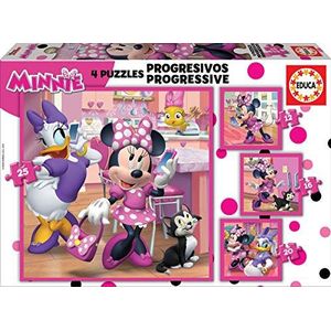 Educa 4 puzzels van de Minnie Mouse - 6, 9, 12 en 16 stukjes