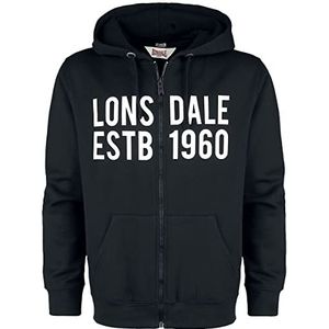 Lonsdale Sweatshirt met capuchon voor heren, zwart.