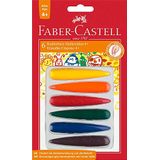 Faber-Castell 120404 Vingerkrijt, blisterverpakking, 6 stuks