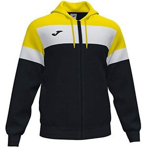 Joma Crew IV jas met capuchon voor jongens, zwart/geel, 6XS