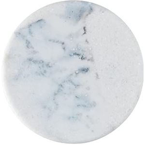 WENKO Melle Wandhaak marmerlook - schroefhaak van polyresin, wit, 5 x 3,8 x 5 cm