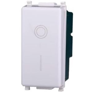 Tweepolige schakelaar, 2P, 16 A, compatibel met Plana, kleur wit EV0402