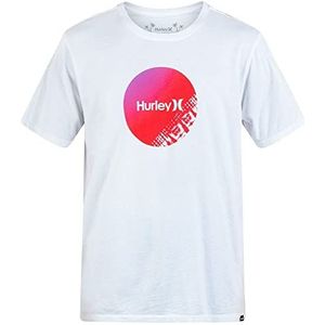 Hurley M EVD WSH Strands Circle SS T-shirt voor heren, Wit.