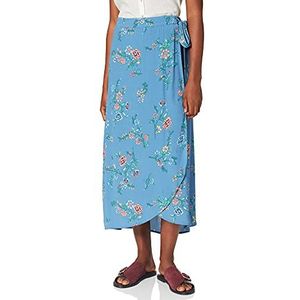 Springfield midi dames rok bloemen, Lichtblauw