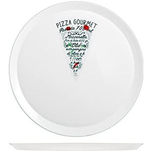 Bormioli Rocco 844744 Pizzabordenset, opaalglas, wit, 33,5 cm