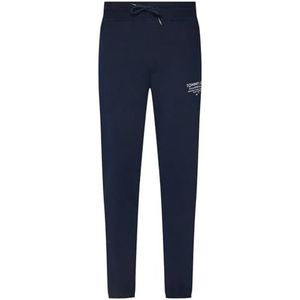 Tommy Hilfiger TJM Slim Entry Graphic Trainingsbroek voor heren, donkerblauw, XL, Donker Navy Blauw