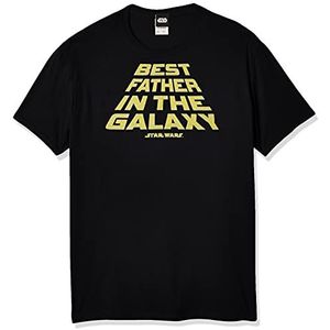 Star Wars Officieel gelicentieerd product voor papa / herenoverhemd, zwart/pop-waters