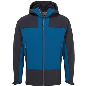Craghoppers Expert Active Manteau de pluie Softshell à capuche pour homme, Bleu Poséidon/Bleu marine foncé, M