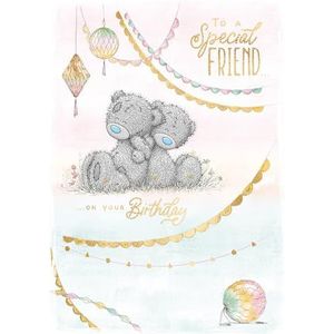 Me To You Carte d'anniversaire Tatty Teddy Special Friend With Lanterns, 12,7 x 17,8 cm - Collection officielle