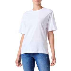 SELECTED FEMME Slfvilja Ss T-shirt imprimé W Noos pour femme, Blanc vif/imprimé : rose clavet, S