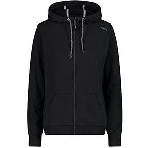 CMP Stretch fleece sweatshirt voor dames met fleece jas, zwart.