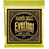 Ernie Ball Everlast 80/20 brons gecoate lichte snaren voor akoestische gitaar, dikte 11-52
