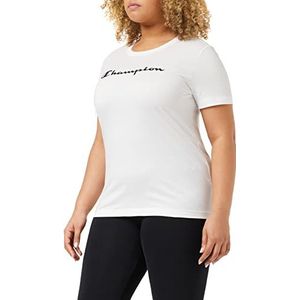 Champion American Classics T-shirt met korte mouwen voor dames, Witte toon op toon