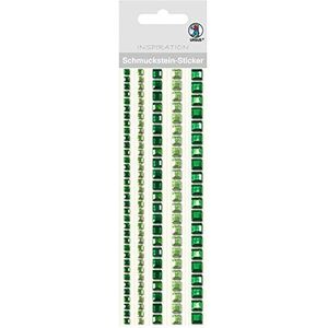 Ursus 75030007 5 stuks groene vierkante stickers in verschillende maten zelfklevend gemakkelijk van de folie te verwijderen