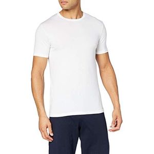 Calida Evolution T-shirt voor heren, van katoen, onderhemd met platte naden, Wit