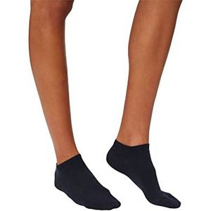 ESPRIT Dames Uni 2-pack ademende sokken biologisch duurzaam katoen lage sokken versterkt duurzaam zachte platte teennaad multipack pak van 2 paar, Blauw (Navy 6120)