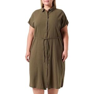 ONLY Onltizana Neri S/S Wvn Noos katoenen jurk voor dames, Groen