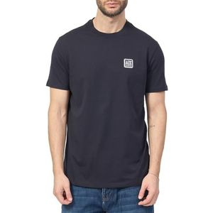 Armani Exchange Bord utilitaire pour homme, durable, éco-cuir, logo en cuir, coupe régulière, bleu, taille M, bleu foncé, M