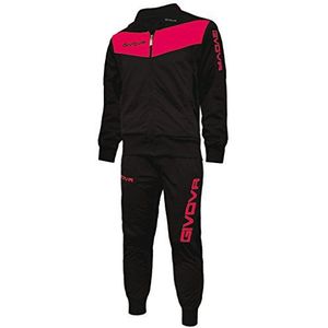 Givova Heren viscose trainingspak TR018 meerkleurig (zwart/fuchsia), 2XL