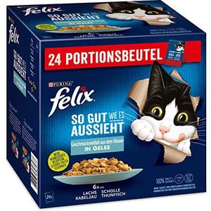 Felix 24 zakjes à 85 g natvoer voor katten in gelei
