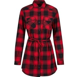 Brandit Lucy damesshirt met lange mouwen rood/zwart, XL, Rood/Zwart