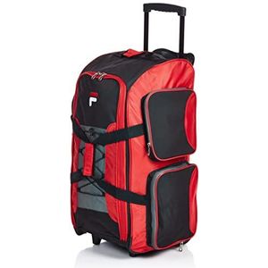 Fila 26 inch lichtgewicht rolling duffel zak, rood, één maat, rood, één maat, lichte gymtas 66 cm, Rood, Taille unique, Sporttas met wieltjes, licht, 66 cm.