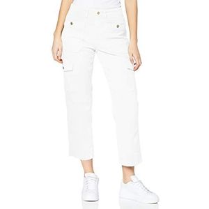 7 For All Mankind Straight Cargo Pantalon décontracté, Blanc cassé, W25 Femme