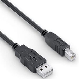 sonero® USB 2.0-kabel, actieve verbindingskabel met signaalversterker, printerkabel, USB-A-stekker naar USB-B-stekker, 480 Mbit/s, 20,0 m, zwart