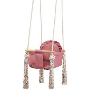 LULANDO SWING TEDDY, kinderschommel voor kinderen, product voor kinderen, product voor kinderen, geschikt voor kinderen, montage op elke plaats, roze