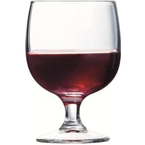 Arcoroc - Collectie Amélia – 6 steelglazen 25 cl van gehard glas – robuust en stapelbaar – professioneel gebruik – gemaakt in Frankrijk