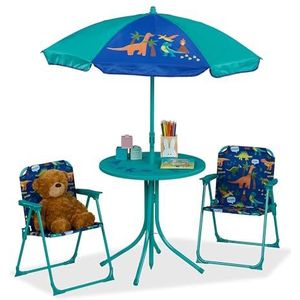 Tuinset - Dino - Turquoise - Inclusief Parasol - Kinderen