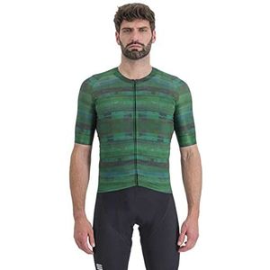 Sportful Glitch Bomber T-shirt en jersey pour homme, Multicolore vert, L