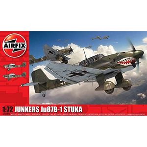 Airfix Junkers Ju87 B-1 Stuka - A03087A - modelvliegtuigbouwset van kunststof voor volwassenen en kinderen vanaf 8 jaar, set bevat spanen en stickers - model