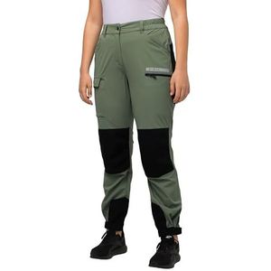 Ulla Popken Multifunctionele hybride trekkingbroek voor dames, Mint groen