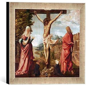 Albrecht Altdorfer Christus kruis met Maria en Johannes Premium fotolijst 30 x 30 cm zilver Raya