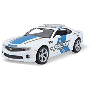 Maisto - 31208 - Miniatuurvoertuig - Schaalmodel - Chevrolet Camaro Ss Rs Police - 2010 - Schaal 1:24, Wit/Blauw