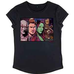 Marvel t-shirt dames, zwart.