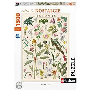 Nathan - Puzzel 1500 stukjes - Planten - Nationaal Natuurhistorisch Museum - Volwassenen en kinderen vanaf 14 jaar - Hoogwaardige puzzel - Nostalgie collectie - 87309