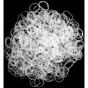 1000 stuks elastische haarelastiekjes, fijn nylon en rubber, elastische haarbanden voor vrouwen en meisjes