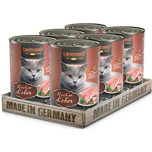 Leonardo Natvoer [6 x 400 g leverrijk] Graanvrij natvoer voor katten | Volledig natvoer in doos