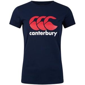Canterbury CCC T-shirt met logo voor dames, Navy Blauw