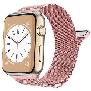 Compatibel met Apple Watch 42 mm, 44 mm, 45 mm, 49 mm, met stevige magneetsluiting van roestvrij staal, horlogeband van metaalgaas, voor iWatch Ultra, Series 8, 7, 6, 5, 4, 3, 2, 1, SE, dames en heren