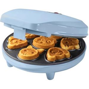 Bestron AAW700B Wafelijzer Mini - Cookies, staal, blauw