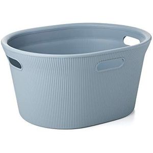 TATAY Baobab-wasmand, inhoud: 35 l, polypropyleen, BPA-vrij, 3 handgrepen, Mistikblauw, afmetingen: 52 x 42,5 x 26,5 cm