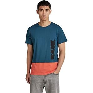 G-STAR RAW Color Block Raw. R T T-shirt voor heren, blauw (Nitro 336-1861)
